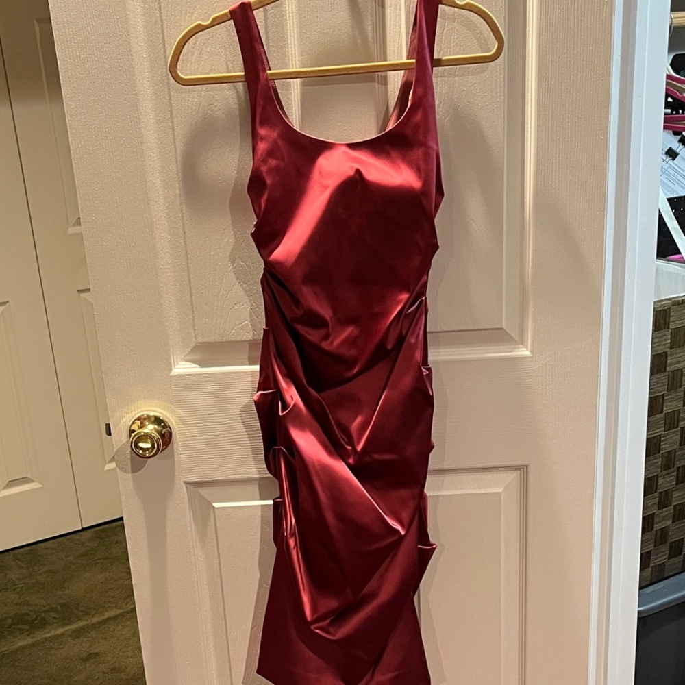 Vintage Nicole Miller Burgundy Sleeveless Dress